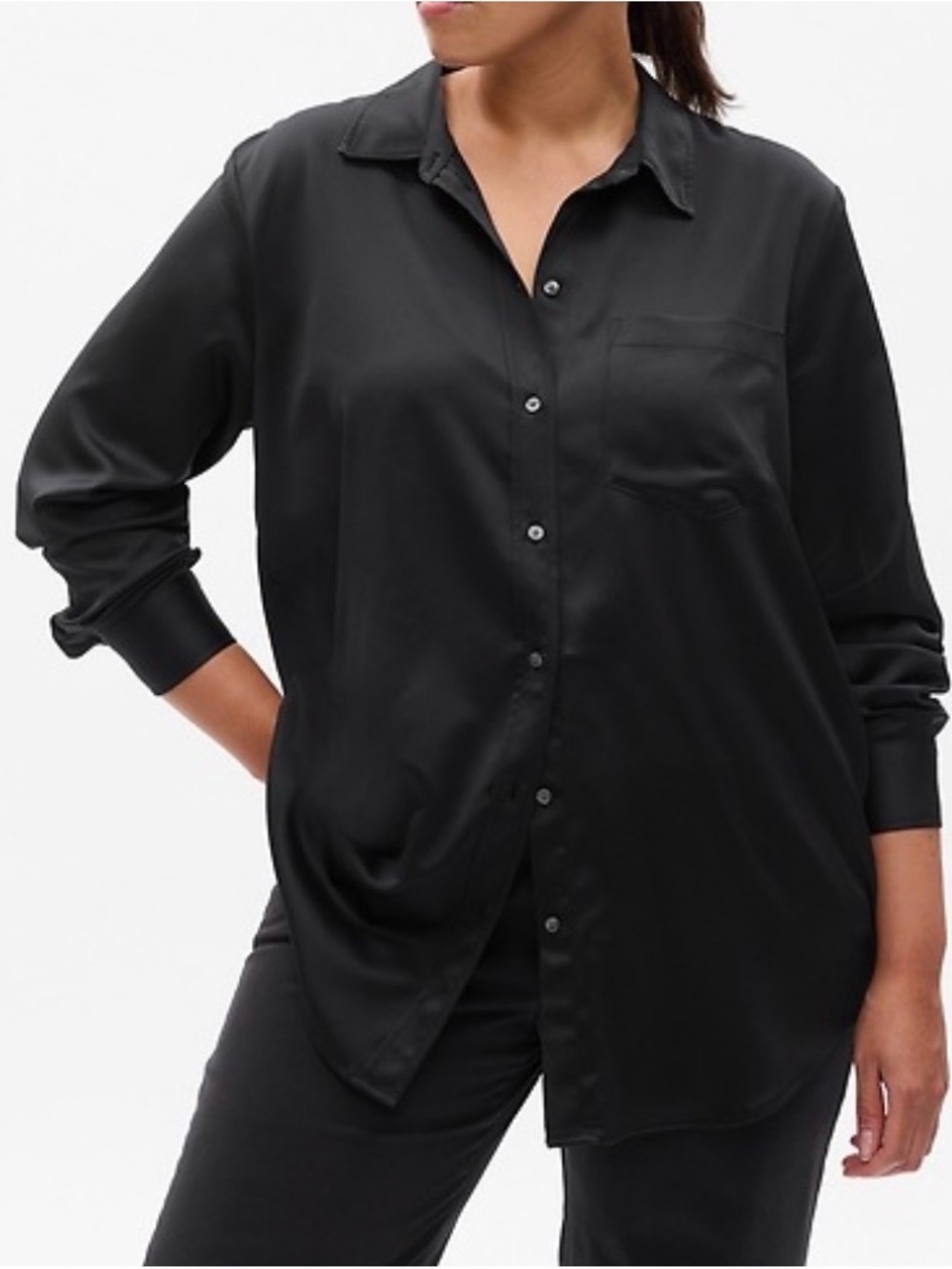 GAP Black Button-Front Shirt